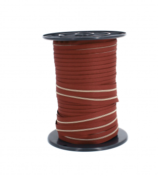 Preview: Reißverschluss endlos, metallisiert schmal rehbraun /messing-antik (1m)